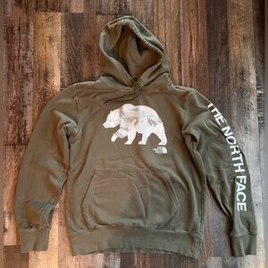 The North Face Men's Olive Green Bear Hoodie